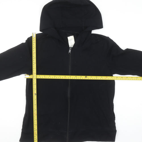 Decathlon Women Black Full Zip Hoodie M Regular Hooded Sweatshirt