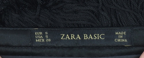 Zara Basic Women's Black Fringe Mini Skirt Size S