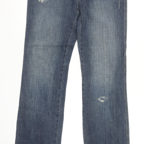JEP'S Women's Blue Straight Leg 100% Cotton Jeans Size 12