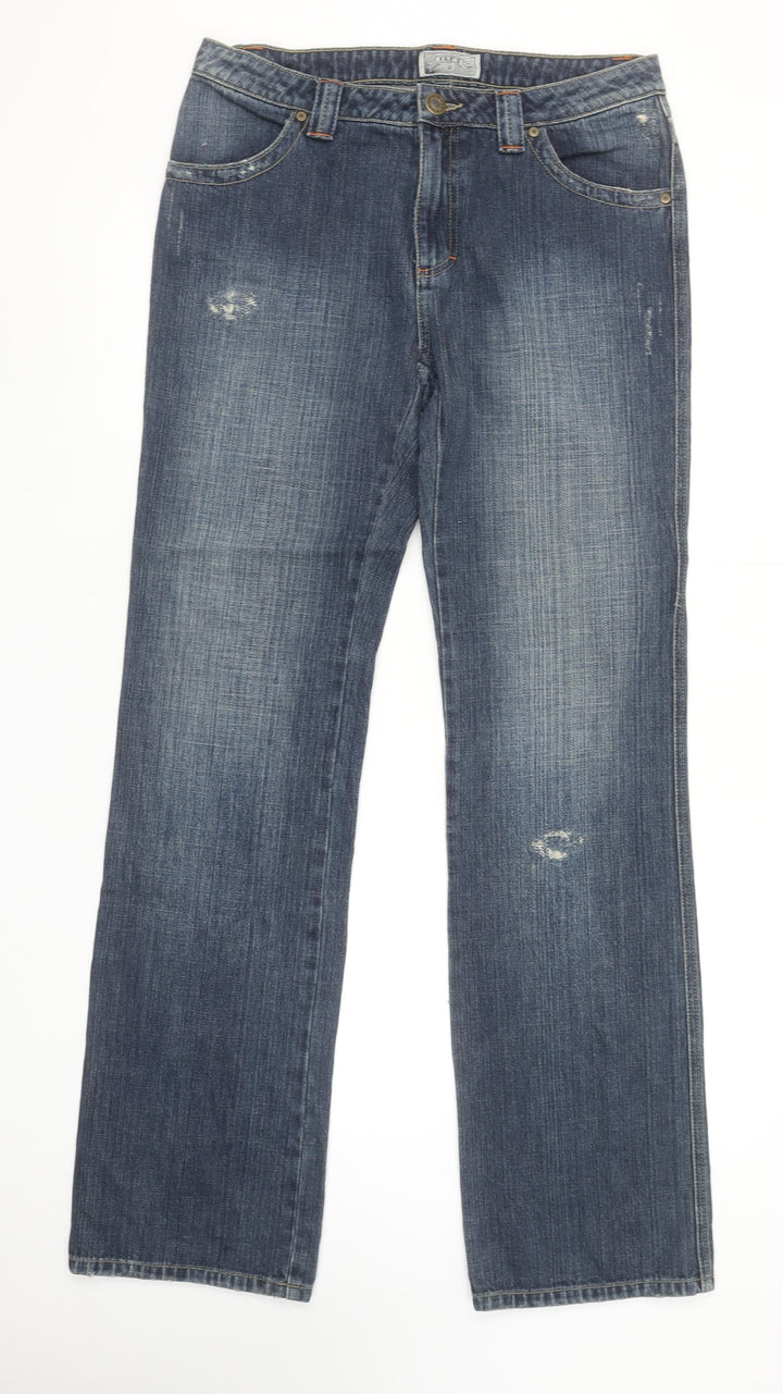 JEP'S Women's Blue Straight Leg 100% Cotton Jeans Size 12
