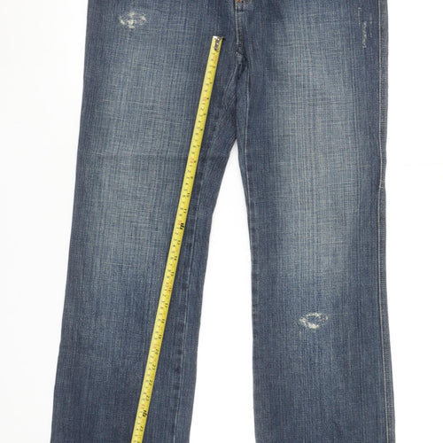 JEP'S Women's Blue Straight Leg 100% Cotton Jeans Size 12