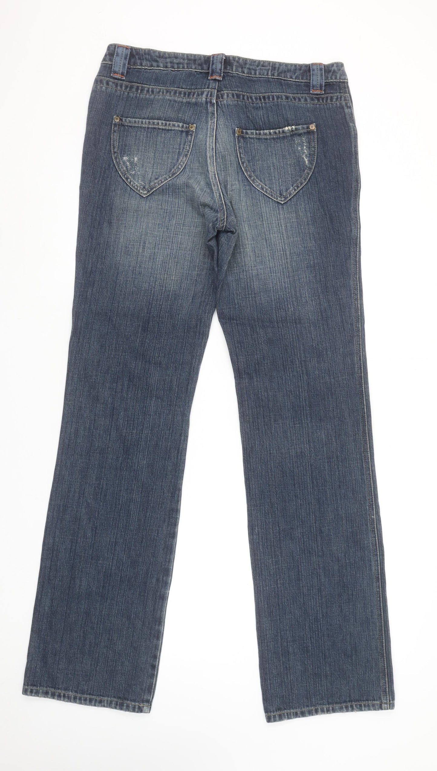 JEP'S Women's Blue Straight Leg 100% Cotton Jeans Size 12