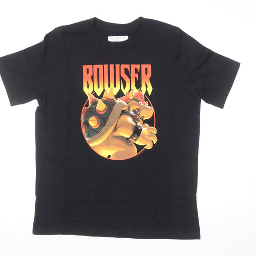Abercrombie Kids Boys Black Bowser Graphic T-Shirt 15-16 Years