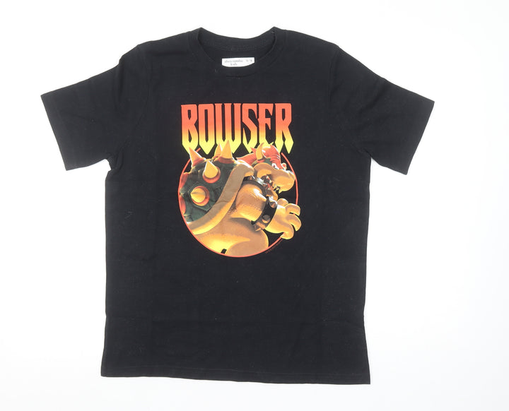 Abercrombie Kids Boys Black Bowser Graphic T-Shirt 15-16 Years