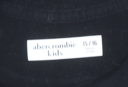 Abercrombie Kids Boys Black Bowser Graphic T-Shirt 15-16 Years