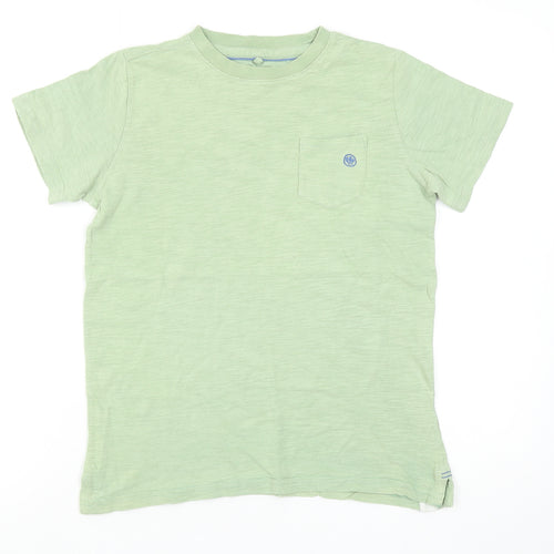 FatFace Boys Green Cotton Short Sleeve Basic T-Shirt 10-11 Years