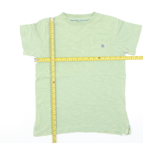 FatFace Boys Green Cotton Short Sleeve Basic T-Shirt 10-11 Years