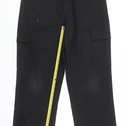 Audi Men's Black Cargo Work Trousers Size M Polyester Cotton Regular Fit