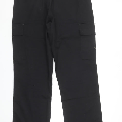 Audi Men's Black Cargo Work Trousers Size M Polyester Cotton Regular Fit