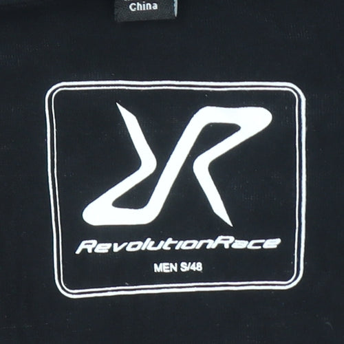 RevolutionRace Men’s Black Camo 1/4 Zip Long Sleeve Activewear Top S
