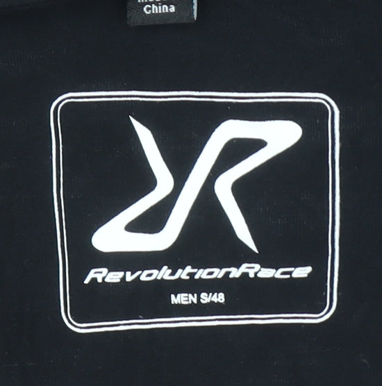 RevolutionRace Men’s Black Camo 1/4 Zip Long Sleeve Activewear Top S