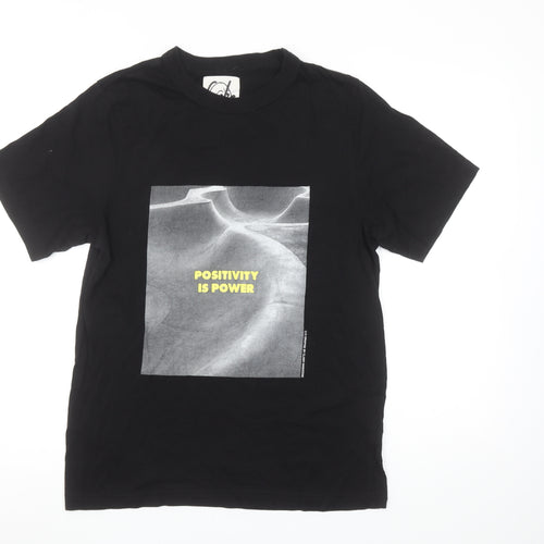 Surf Black Men's Graphic T-Shirt Size S Positivity Is Power Cotton