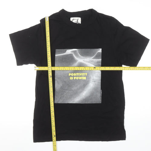 Surf Black Men's Graphic T-Shirt Size S Positivity Is Power Cotton