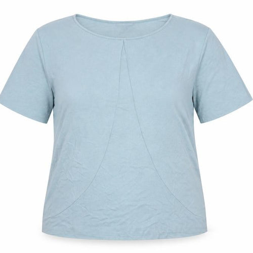 Jaeger Womens Blue Short Sleeve Cotton Jersey T-Shirt L