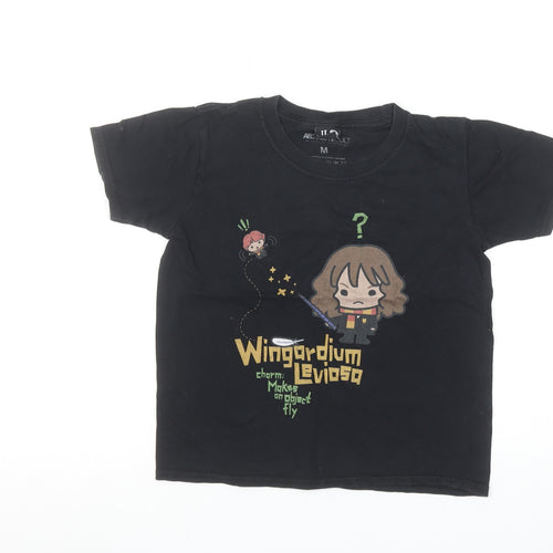 Absolute Cult Girls Black Harry Potter Graphic T-Shirt 7-8 Years