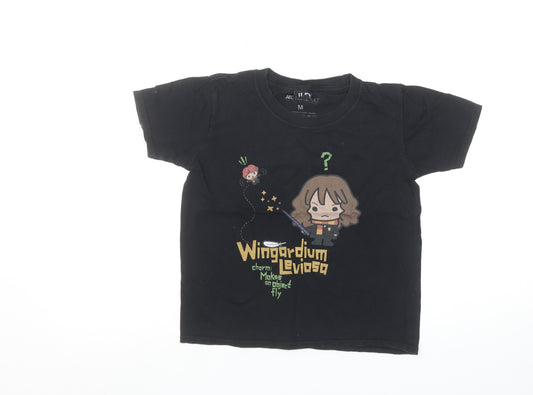 Absolute Cult Girls Black Harry Potter Graphic T-Shirt 7-8 Years