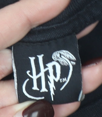 Absolute Cult Girls Black Harry Potter Graphic T-Shirt 7-8 Years