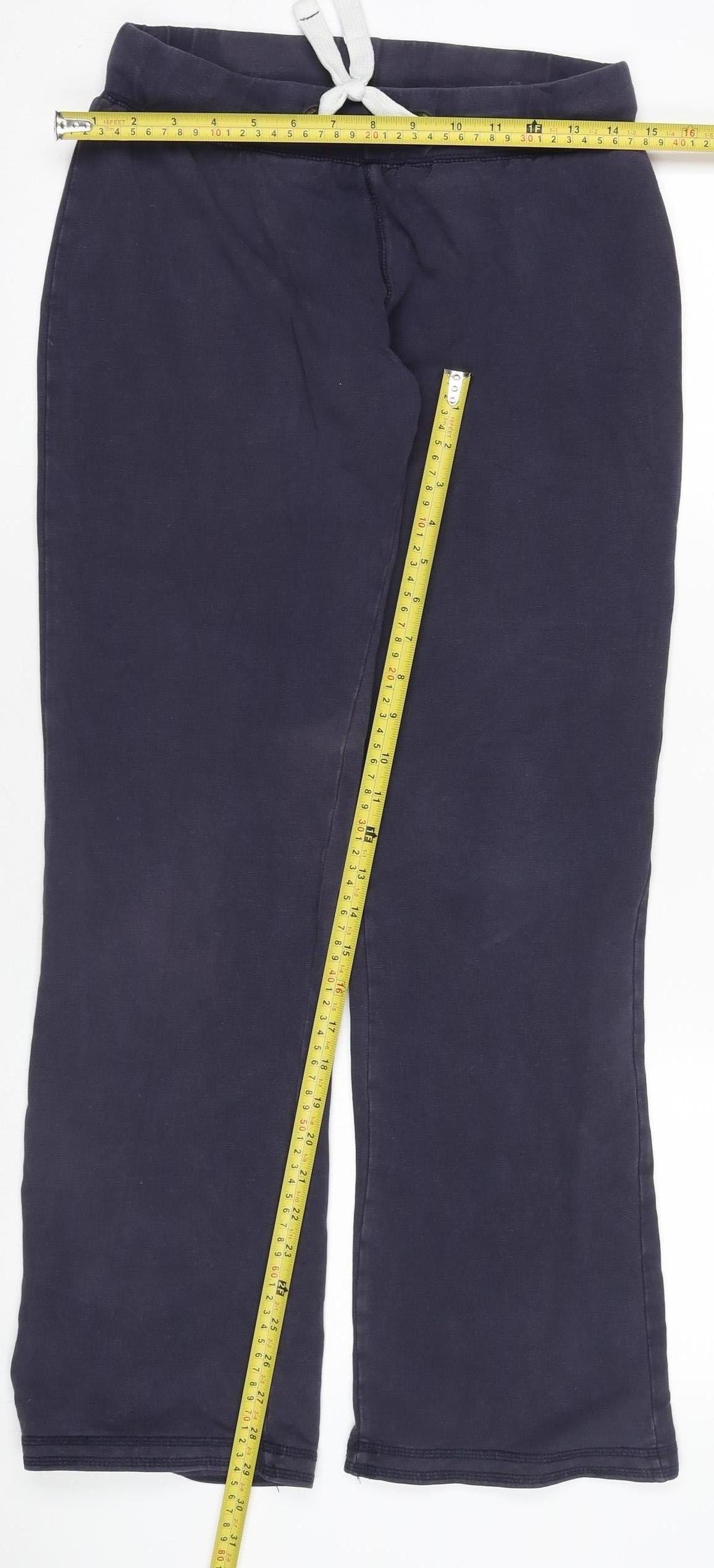 Fat Face Womens Blue Cotton Jogger Trousers Size 8