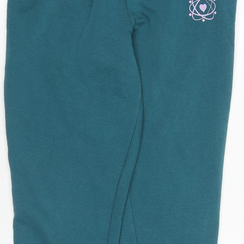 I Love Girlswear Green Fleece Jogger Sweatpants Girls 10 Years Elastic Waist