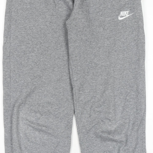 Nike Girls Grey XL Fleece Jogger Sweatpants with Elastic Waist