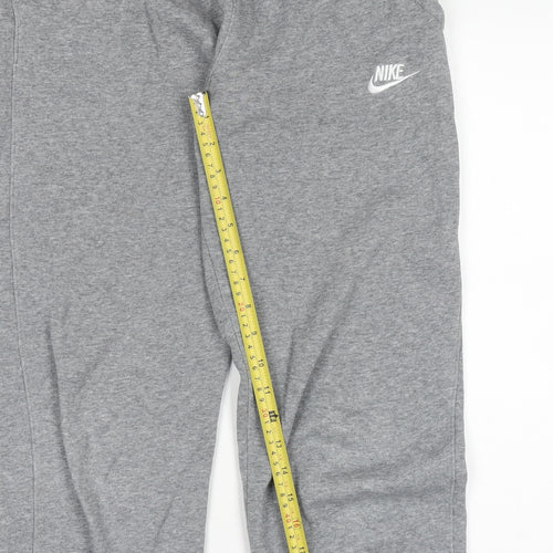 Nike Girls Grey XL Fleece Jogger Sweatpants with Elastic Waist