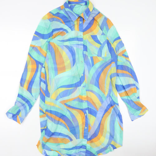 George Women’s Multicoloured Cotton Shirt Dress Size 14