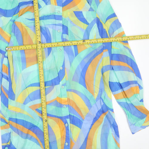 George Women’s Multicoloured Cotton Shirt Dress Size 14