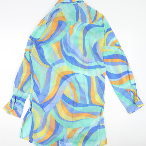 George Women’s Multicoloured Cotton Shirt Dress Size 14