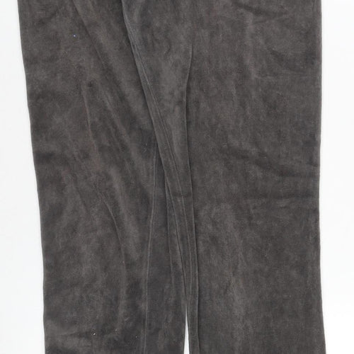 Juicy Couture Girls Grey Velour Jogger Trousers Size 18Y Drawstring Waist