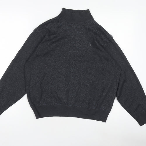 Laxy Boys Black Wool Blend Mock Neck Pullover Jumper Size S