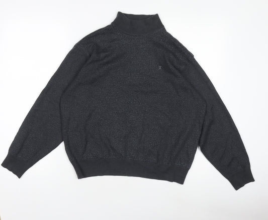 Laxy Boys Black Wool Blend Mock Neck Pullover Jumper Size S