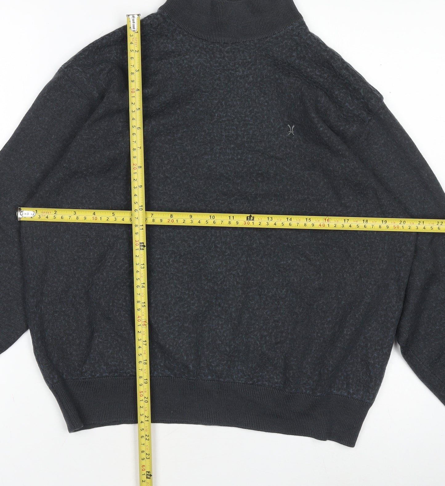 Laxy Boys Black Wool Blend Mock Neck Pullover Jumper Size S