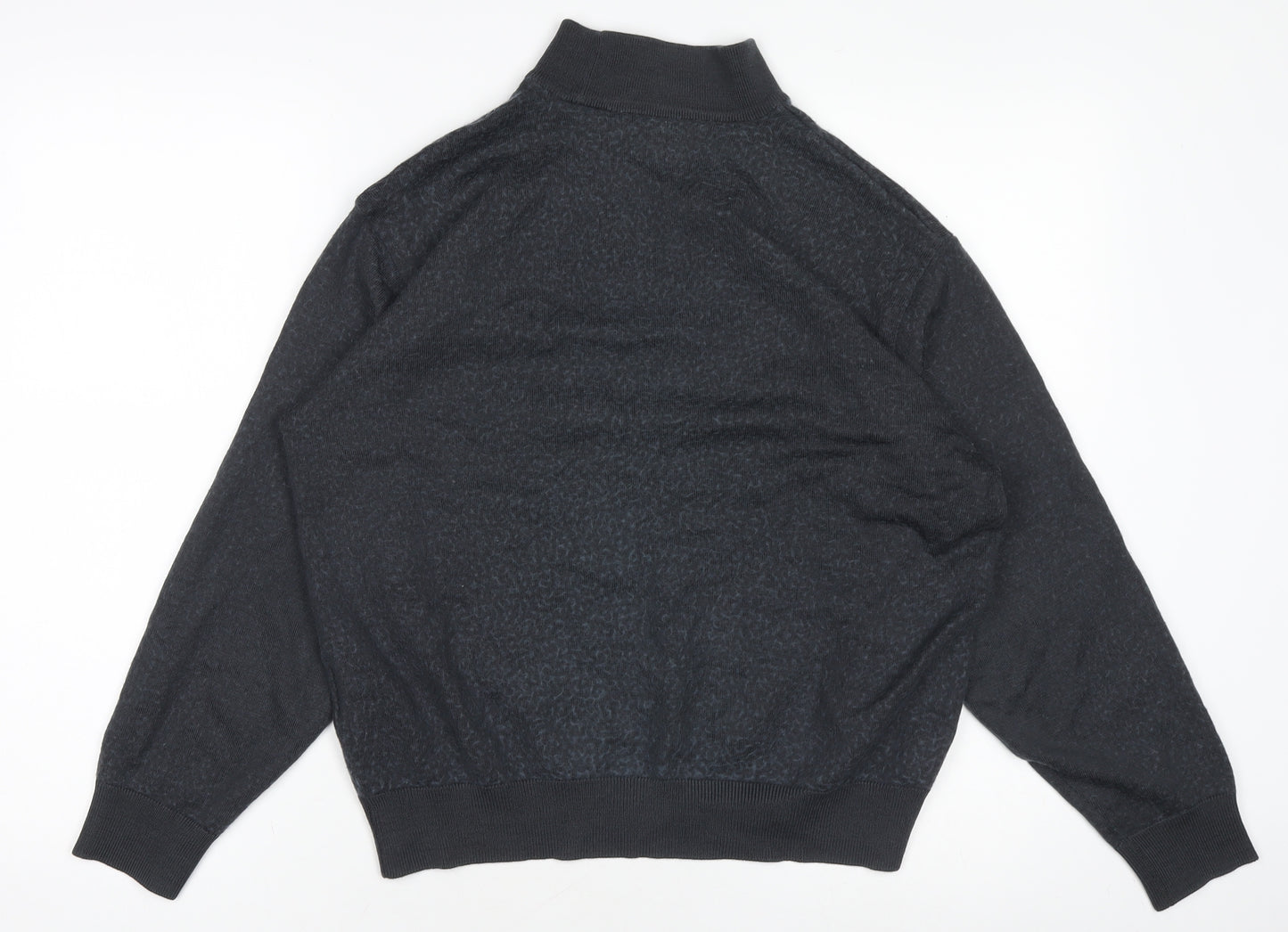 Laxy Boys Black Wool Blend Mock Neck Pullover Jumper Size S