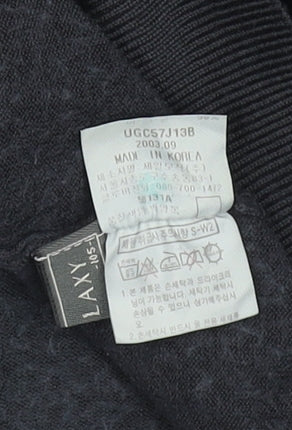 Laxy Boys Black Wool Blend Mock Neck Pullover Jumper Size S