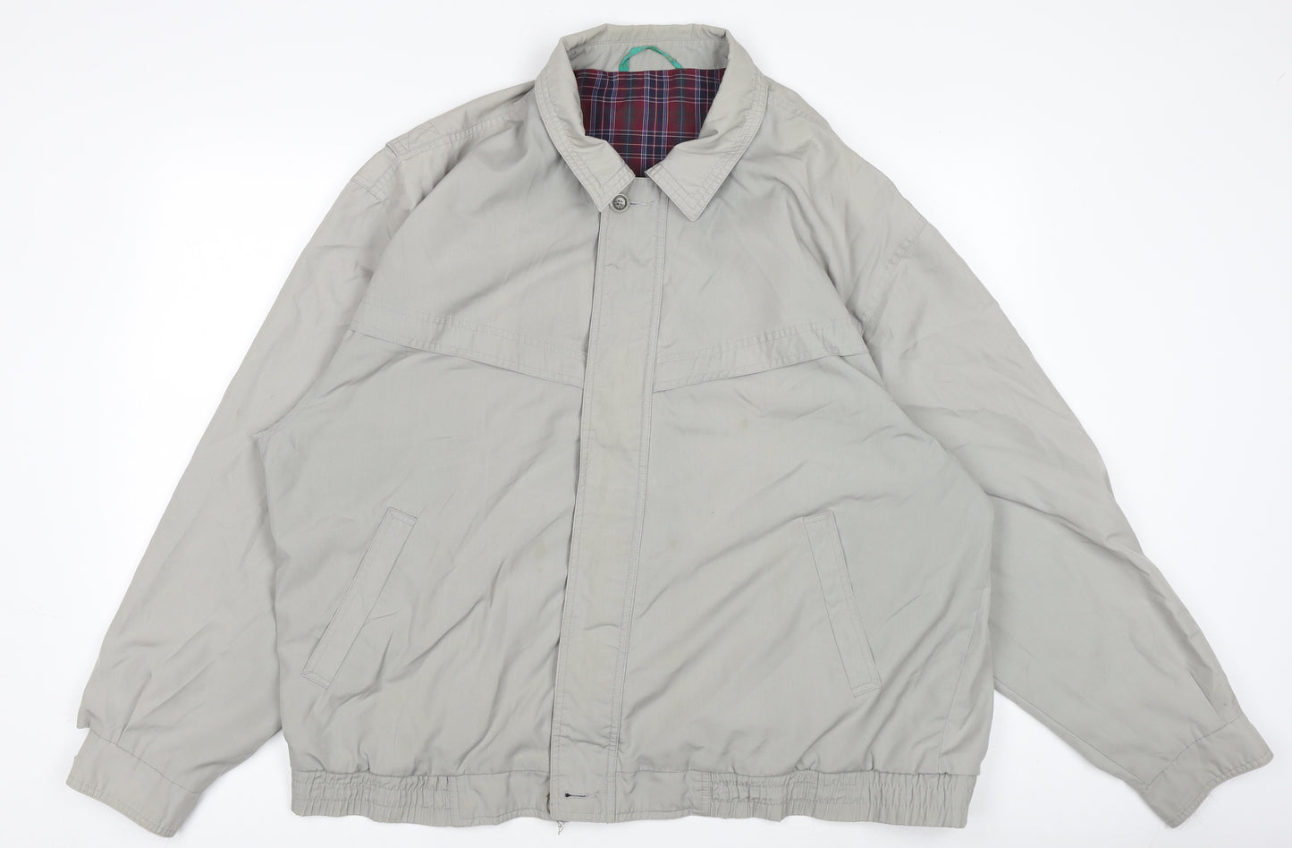 Canda Men's Grey Bomber Jacket Size L Cotton Blend Lined Casual