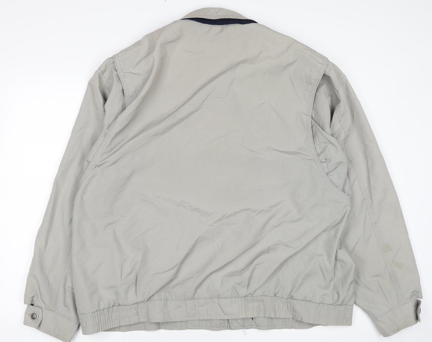 Canda Men's Grey Bomber Jacket Size L Cotton Blend Lined Casual