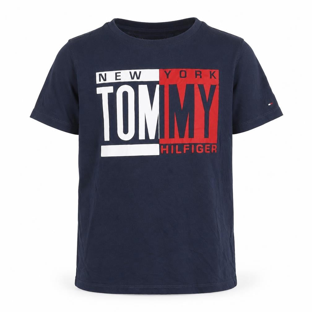 Tommy Hilfiger Boys Blue Graphic Logo T-Shirt Size 164