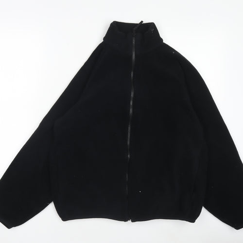 Uniqlo Boys Black XL Fleece Full Zip Basic Jacket