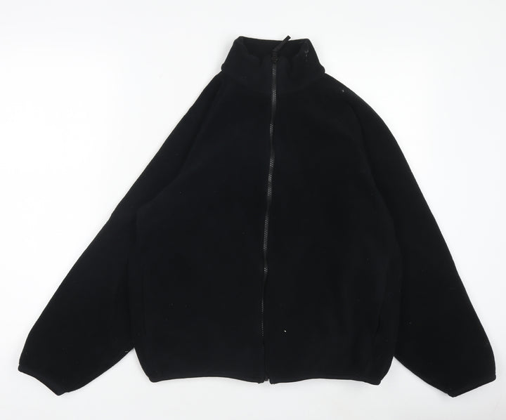 Uniqlo Boys Black XL Fleece Full Zip Basic Jacket
