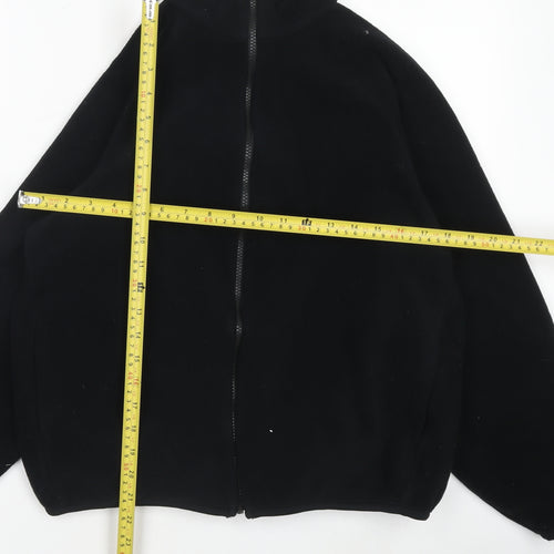Uniqlo Boys Black XL Fleece Full Zip Basic Jacket