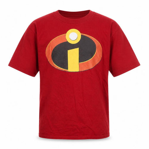Disney Pixar Boys Red The Incredibles Logo Short Sleeve T-Shirt Size M