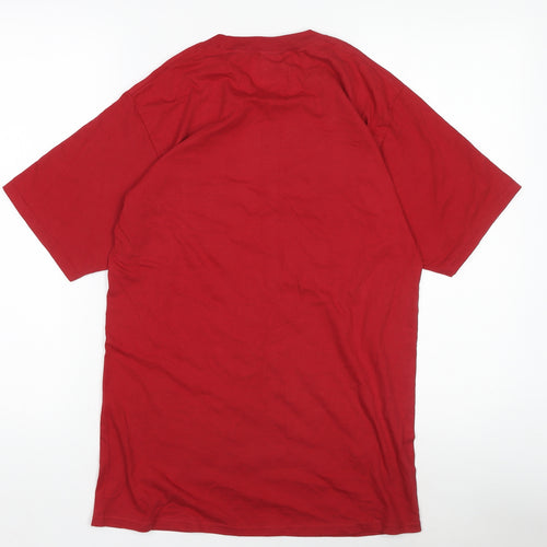 Disney Pixar Boys Red The Incredibles Logo Short Sleeve T-Shirt Size M