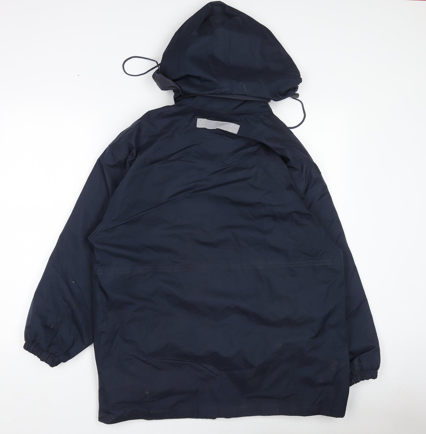 Result Men's Blue Waterproof Hooded Rain Coat Jacket Size S