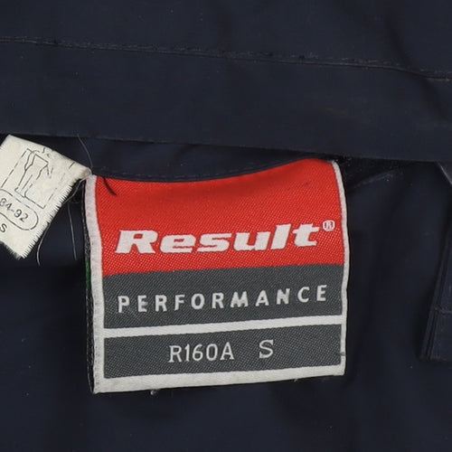 Result Men's Blue Waterproof Hooded Rain Coat Jacket Size S