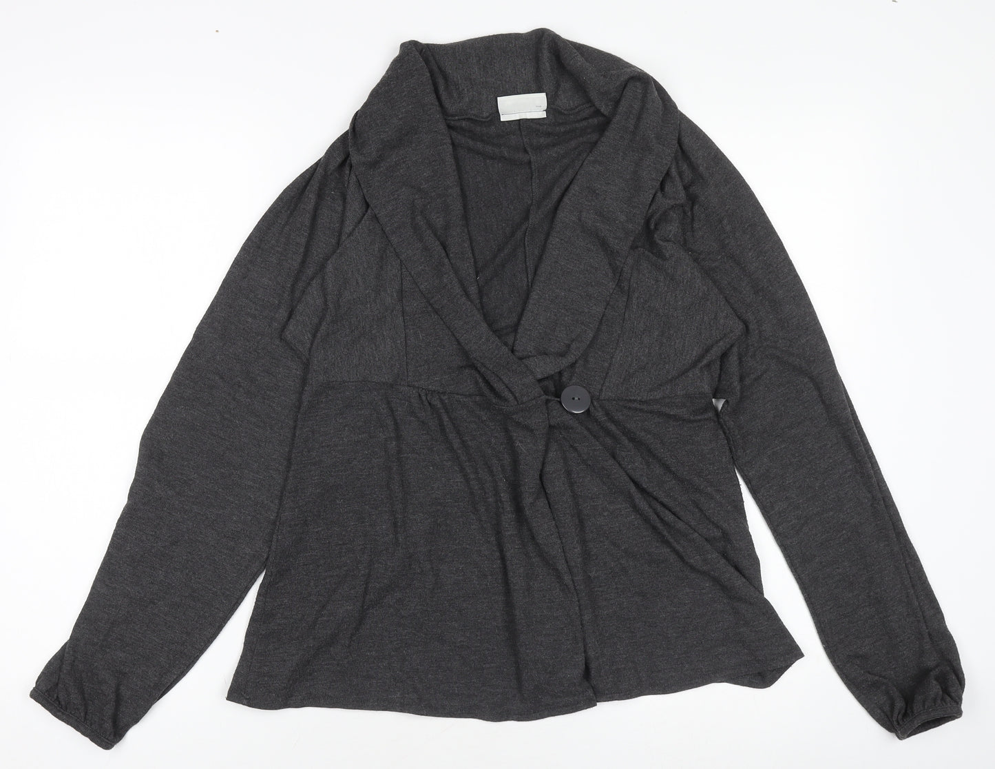Yessica Women's Grey Basic Jacket Size 12 Lightweight Stretch