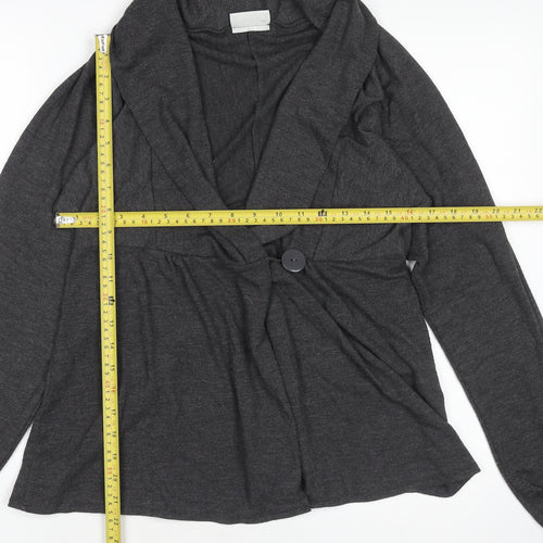 Yessica Women's Grey Basic Jacket Size 12 Lightweight Stretch