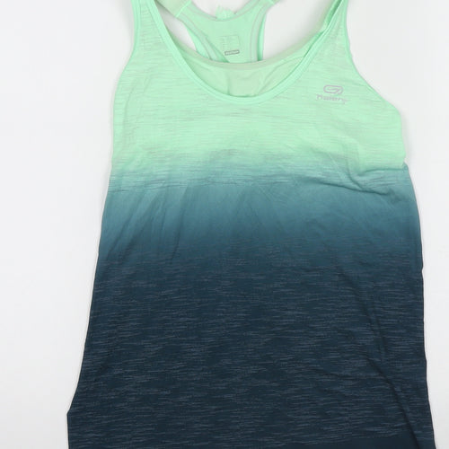 Kalenji Women's Green Ombre Racerback Running Tank Top XS