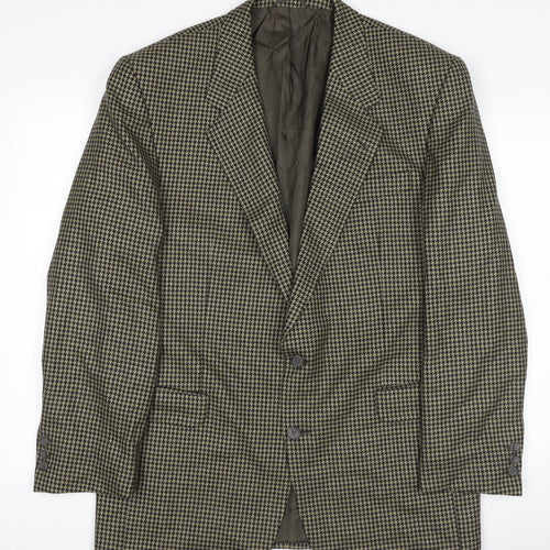 Bruno Kirches by Roy Robson Men's Brown Wool Check Blazer Jacket 2 Button Classic Fit