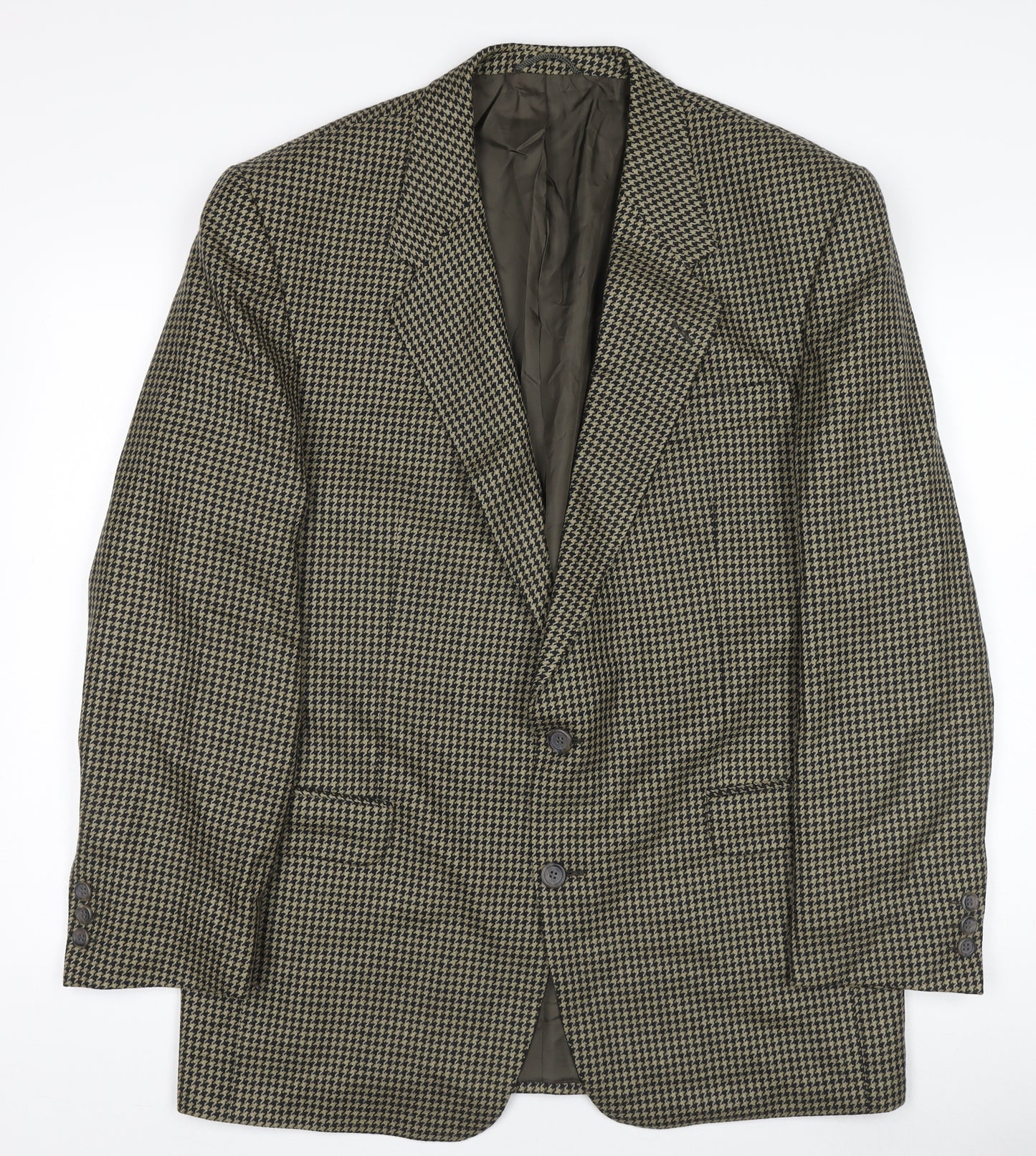Bruno Kirches by Roy Robson Men's Brown Wool Check Blazer Jacket 2 Button Classic Fit