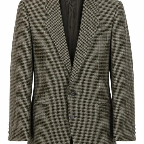 Bruno Kirches by Roy Robson Men's Brown Wool Check Blazer Jacket 2 Button Classic Fit
